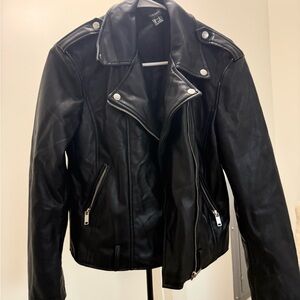 Forever 21 Black Leather Biker Jacket